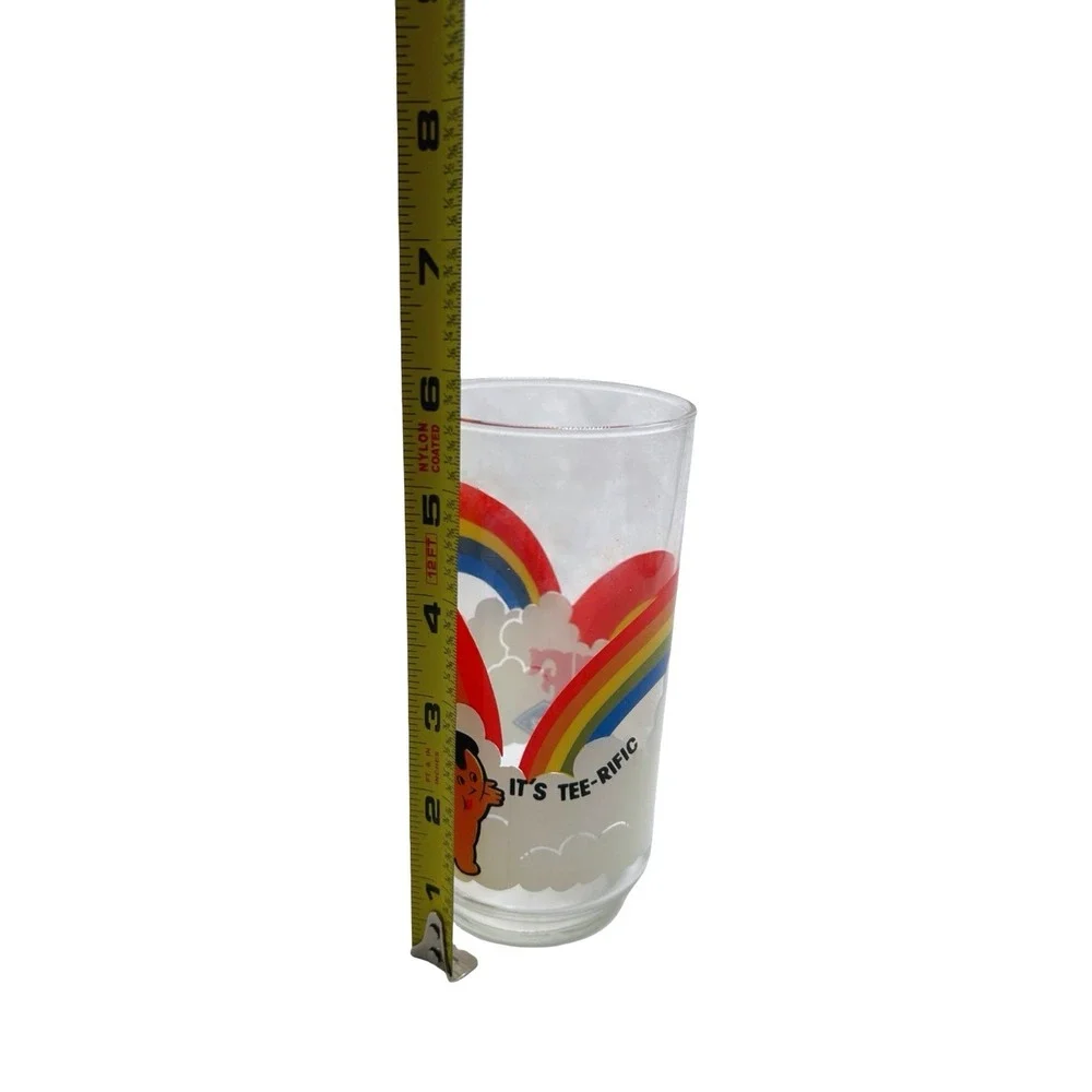 Vintage Tastee-Freez Rainbow‎ It's Tee-rific Mascot Glass Tumbler Advertising